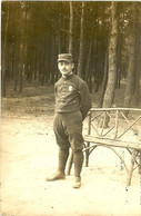 CAMP DE CELLE CARTE PHOTO SOLDAT PRISONNIER AOUT 1915 COURRIER ENVOYE A MORESTEL 38 ISERE - 1914-18