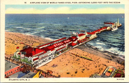 New Jersey Atlantic Cioty Airplane View Of World Famed Steel Pier Curteich - Atlantic City