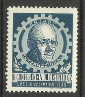 Portugal Vignette Conference Rotary Luso 1949  Cinderella Rotary Conference - Emisiones Locales