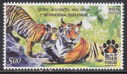 India MNH 2022, 2nd International Tiger Forum, Big Cat, Animal - Nuevos