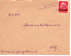 56429 - Deutsches Reich / Besetzung Lothringen - 1941 - 12Pfg Hindenburg EF A Bf Notstpl WALSCHEID -> Metz - Brieven En Documenten