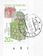 TCHEQUIE MEUBLE ART DECO BORD DE FEUILLE TIMBRE DE 2010 SEUL SUR LETTRE CACHET ROND MANUEL BRNO 2011, VOIR LES SCANNERS - Storia Postale