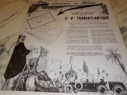 ANCIENNE PUBLICITE CIRCUITS  TRANSATLANTIQUE 1924 - Werbung