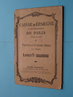 Caisse D'Epargne Et De Prévoyance De PARIS ( Voir Scans ) Livret N° 141428 > Moreau Eliane > 1944.......1958 ! - Banque & Assurance