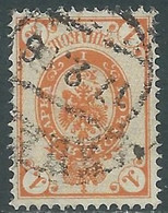 1902-05 RUSSIA USATO CORNO DI POSTA 1 K - SV11-8 - Oblitérés