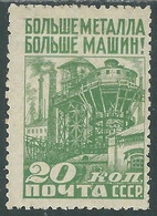 1929 RUSSIA PROPAGANDA PER L'INDUSTRIA 20 K MH * - SV11-5 - Unused Stamps