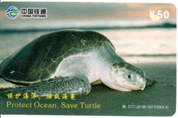 Tortue Tortoise Turtle Cayman Télécarte Chine Phonecard  Telefonkarte (W 556) - Tartarughe
