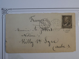 BL8 ETATS UNIS  LETTRE DEVANT  1884 CALIFORNIE A RILLY  AUBE  FRANCE  +N°62 3C  + AFFR. INTERESSANT ++ - Lettres & Documents
