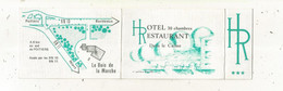 Carte De Visite, Hôtel Restaurant LE BOIS DE LA MARCHE, 86 , LIGUGE , Plan ,  2 Scans - Tarjetas De Visita