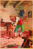 WALT DISNEY Disney * CPA Illustrateur Roberto Siprilli * Pinocchio & Gepetto * N°17 - Other & Unclassified