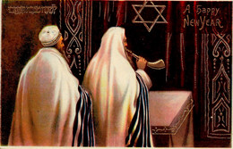 Judaica Judaisme * CPA Illustrateur Gaufrée Embossed * A Happy New Year * Juif Juifs Jew Jewish Israélite - Jewish