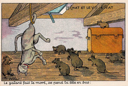 Le Chat Et Le Vieux Rat * CPA Illustrateur WAL * Conte Fable - Contes, Fables & Légendes