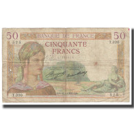 France, 50 Francs, Cérès, 1935, 1935-01-17, B, Fayette:17.3, KM:81 - 50 F 1934-1940 ''Cérès''