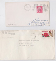 Guam Island Us Navy Base Stamp War Cover Mail Lot Of 2 Covers Lettre Timbre - Guam