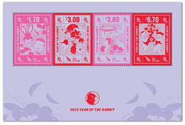 NEW ZEALAND 2023 New Zealand ,Chinese New Year ,Year Of The Rabbit,Zodiac,Jade Emperor, Miniature Sheet MS MNH (**) - Oblitérés