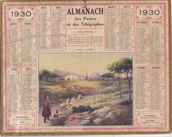 ALMANACH DES POSTES ET TELEGRAPHES  1930 ,,,,RENTREE AU  BERCAIL,,,, Dordogne - Formato Grande : 1921-40