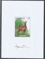 TIMBRE STAMP ZEGEL THEMATIQUE ANIMAUX DE NOS FORÊTS BELGIQUE FEUILLET NON ADOPTE NA 5 ANDRE BUZIN - Non Classificati