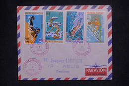 POLYNÉSIE - Enveloppe De Taiohae Nuku Hiva ( Marquises ) Pour Ablis En 1976, Affranchissement Varié  - L 137515 - Briefe U. Dokumente