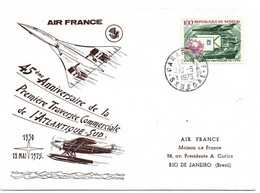 Dakar Yoff 1975 - Concorde Air France - 45ème Anniversaire Traversée Atlantique Sud - Sénégal (1960-...)