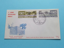 6me Journée Météorologique Mondiale > Centre Leopoldville - Binza ( See/zie/voir Scan FDC C. 46 ) 23 Mars 1966 ! - FDC