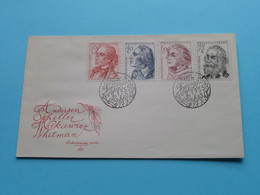 Kulturni > ANDERSEN - SCHILLER - WICKIEWICZ - WHITMAN ( See/zie/voir Scan ) Ceskoslovenska Posta 15/1955 Praha ! - FDC