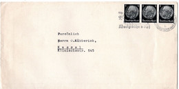 L56467 - Deutsches Reich - 1935 - 3@1Pfg Hindenburg A DrucksBf FRANKFURT - ... -> Kassel - Storia Postale