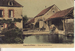 LIGNY -LE-CHÂTEL - Usine De La Providence - CPA Toilée Et Colorisée - - Ligny Le Chatel