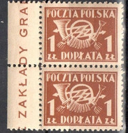 Poland 1945 - Postage Due - Mi.2x100 - MNH(**) - Taxe