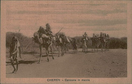 AFRICA - ERITREA - CHEREN / KEREN - CARAVAN ON THE MARCH  - EDIZIONE SCOZZI - 1920s (11683) - Eritrea