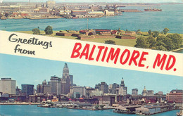 Postcard USA Baltimore MD Multi View - Baltimore