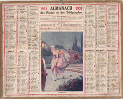 ALMANACH  DES POSTES ET DES TELEGRAPHES  1931 ,,, ALGER   3 FEUILLETS - Big : 1921-40