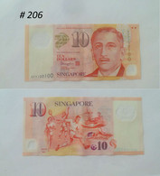 RARE !!! Singapore Polymer Portrait Series $10 Banknote Golden Number (Ref:  6FY 100 100) #206 - Singapour