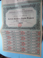 GRANDS HOTELS MASSENA ( Masséna ) Nice ( Voir / See SCANS ) N° 06955 > Action De 500 Francs ! - Tourisme