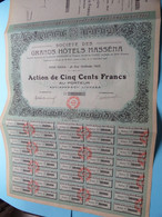 GRANDS HOTELS MASSENA ( Masséna ) Nice ( Voir / See SCANS ) N° 06956 > Action De 500 Francs ! - Tourisme