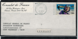 Etats-Unis - Poste Aérienne - "Hommage à Harriet Quimby" - T. Oblitéré N° 121 Sur Enveloppe Consulat De France De 1991 - 3a. 1961-… Used