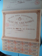 Soc. Pour L'Extansion De La VILLE DE GRENOBLE ( Voir / See SCANS ) N° 03798 > Action De 100 Francs ! - Tourismus