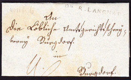 Um 1810 Briefhülle Mit Stempel R. LANGNAU (Postroutenstempel) Nach Burgdorf. Stabstempel. Etwas Fleckig. - ...-1845 Préphilatélie