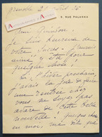 ● L.A.S 1936 Madeleine LELY - Comédienne - Grenoble 5 Rue Palanka - à M. Quinson - Lettre - Actrice Théâtre - Acteurs & Comédiens