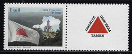 Brazil RHM-C-2855 Personalized Stamp Issued 2009 Church In Serro Map Flag Minas Gerais State motto Freedom Even If Late - Personalizzati