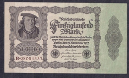 Germany - 1922 - 50 000 Mark . - S B .. P79a1, R79a.. VF+ - 50.000 Mark