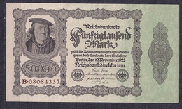 Germany - 1922 - 50 000 Mark . - S B .. P79a1, R79a.. VF+ - 50000 Mark