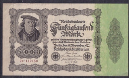 Germany - 1922 - 50 000 Mark  - S 9p .. P79a4, R79d.. VF - 50000 Mark