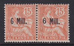 Alexandria (French Offices), Scott 36-36a (Yvert 40aa), MHR, Signed Roumet - Neufs