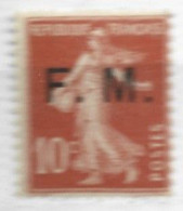 FRANCE FM N° 5 10C ROUGE TYPE SEMEUSE SURCHARGE RECTO VERSO NEUF SANS CHARNIERE - Nuevos