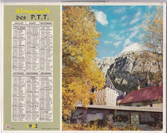 ALMANACH  DES PTT ,  DOUBLE ,,,,1962 DORDOGNE ,FETES A SOUHAITER,,,  INDICATEUR DES PTT ,TABLE DE CALCUL ,,,CARTE  _ , - Grand Format : 1961-70