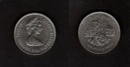 GRANDE BRETAGNE . ST.HELENA – QUEEN ELIZABETH II – (1952 1977) (Ag) - 25 New Pence