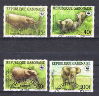 Gabon Elephants 1988 Used - Gebruikt