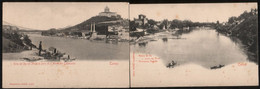 TORINO TURIN ITALY ITALIA ITALIE 2 POSTCARDS PRE-1904 UNDIVIDED BACK RIVER PO VIEW ISABELLA BRIDGE MONTE DEI CAPPUCCINI - Brücken