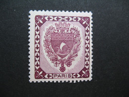 Vignette Philatelistische Label Stamp Vignetta  Armoiries Et Croix Rouge Paris - Otros & Sin Clasificación