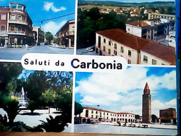 2 CARD CARBONIA VARIE VEDUTE  VB1968  JD7241 - Carbonia